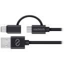 Hybrid Micro-USB + USB-C Cable