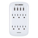Wall Plug w/ 6 Outlets & 4 USB Ports