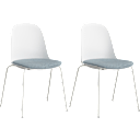 White Powder Coat/Mist Fabric