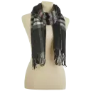 Rectangular Blanket Wrap Scarf Black/Light Grey