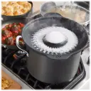 The 2 included no-boil-over prevent messy spills