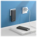 With integrated Micro-USB, USB-C, & Lightning compatible cables, plus an extra USB-C port, you can charge up to three devices simultaneously