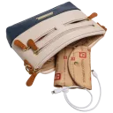 Built in battery pack and charging cables to recharge on the go