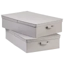 Grey - Sturdy canvas bin is perfect for your organization needs