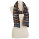 Cashmink Scarf Orange/Blue Checkered