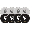Color Option: 4 x Black | 4 x White