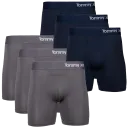 6" Cool Cotton Boxer Briefs (Iron Grey/Navy)