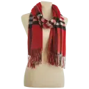 Rectangular Blanket Wrap Scarf Red Plaid