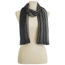 Wool Scarf Red/Grey Stripe