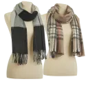 Black/Grey/Ivory and Taupe Plaid