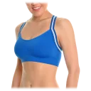 Striped Racerback Bralette - Blue