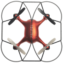 Red - Top Down View Featuring Propeller and Drone Guard