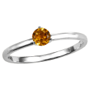 Sterling Silver Citrine Solitaire