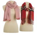 Solid Blush or Red/Black/White Plaid