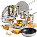 Fry, Simmer, Sauté & Steam With One Versatile Set