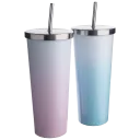 2-Pack: 24oz Ombre Tumblers (Pink & Blue)