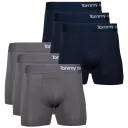 4" Cool Cotton Boxer Briefs (Iron Grey/Navy)
