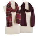 Burgundy Plaid or Solid Burgundy