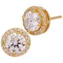 18K Yellow Gold Over Sterling Silver