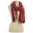 Rectangular Blanket Wrap Scarf Multi Red Plaid