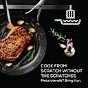 Scratch-resistant construction keeps your cookware looking its best.