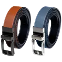 Black/Cognac Strap with Black Buckle & Black/Navy Strap with Silver Buckle
