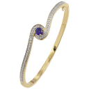 The centerpiece of this piece is the lab-created simulated birthstone, meticulously chosen to add a touch of personalized charm (Amethyst)