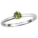 Sterling Silver Peridot Solitaire