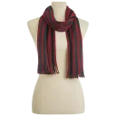 Wool Scarf Red/Grey Stripe