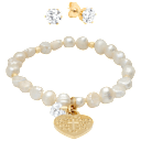 18K Gold Plated Heart Cross