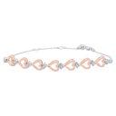 Rose Gold Heart with White Gold Accents