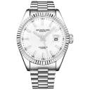 Silver Case with White Dial