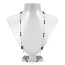 18K White Gold Filled Black Pearl