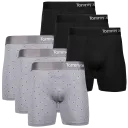 6" Cool Cotton Boxer Briefs (Jumbo Sky Bud/Black)