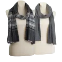 Grey/White/Black Plaid or Solid Grey