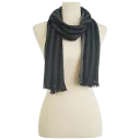 Wool Scarf Black/Grey Stripes
