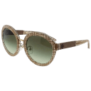 Crystal Raffia Frames / Grey Gradient Lenses