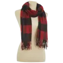 Rectangular Blanket Wrap Scarf Red/Black