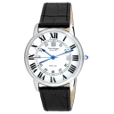 #S0718 (Silver-Case | White-Dial | Black-Band)