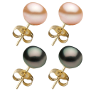 Peach on Yellow Gold + Black on Yellow Gold