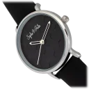 Silver/Black with Leather Band