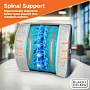 Contoured shape helps encourage a more natural seated posture.