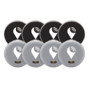 Color Option: 4 x Black | 4 x Gray