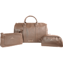 Includes a Duffel, Cosmetic Bag, and Flat Crossbody