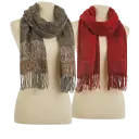 Black/Taupe/Ivory and Red Print