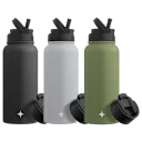 Matte Black + Dove Grey + Forest Green