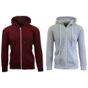 Burgundy & Heather Grey