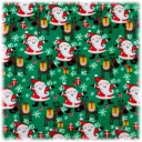 Green Joyful Santa