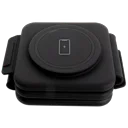 3-in-1 Charging Pad folds up for compact storage in a bag