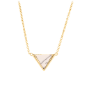 Yellow Gold with White Marble